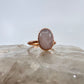 Size 11 Rose Quartz Ring - Copper Electroformed