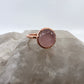 Size 9.25 Rose Quartz Ring - Copper Electroformed