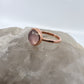 Size 10.5 Rose Quartz Ring - Copper Electroformed