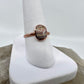 Size 7.5 Rhodochrosite Ring - Copper Electroformed