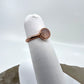 Size 4 Rose Quartz Ring - Copper Electroformed