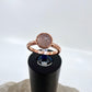 Size 4 Rose Quartz Ring - Copper Electroformed