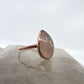 Size 6.75 Rose Quartz Ring - Copper Electroformed