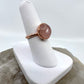 Size 6.5 Rose Quartz Ring - Copper Electroformed