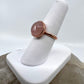 Size 6.5 Rose Quartz Ring - Copper Electroformed