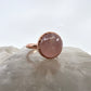 Size 6.5 Rose Quartz Ring - Copper Electroformed