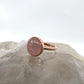 Size 6.5 Rose Quartz Ring - Copper Electroformed