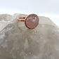 Size 6.5 Rose Quartz Ring - Copper Electroformed