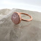 Size 6.5 Rose Quartz Ring - Copper Electroformed