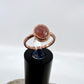 Size 6.25 Rhodochrosite Ring - Copper Electroformed