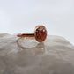 Size 6.25 Rhodochrosite Ring - Copper Electroformed