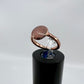 Size 3.5 Rose Quartz Ring - Copper Electroformed