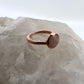 Size 3.5 Rose Quartz Ring - Copper Electroformed