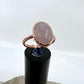 Size 9 Rose Quartz Ring - Copper Electroformed