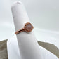 Size 6 Rose Quartz Ring - Copper Electroformed