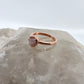 Size 6 Rose Quartz Ring - Copper Electroformed