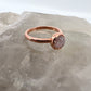 Size 6 Rose Quartz Ring - Copper Electroformed