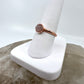 Size 7.25 Rose Quartz Ring - Copper Electroformed