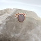 Size 7 Rose Quartz Ring - Copper Electroformed