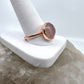 Size 10 Rose Quartz Ring - Copper Electroformed