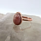 Size 6.75 Rhodochrosite Ring - Copper Electroformed