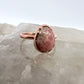 Size 6.75 Rhodochrosite Ring - Copper Electroformed