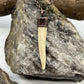 Antler Tip Necklace with Garnet Accent- Copper Electroformed