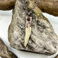 Antler Tip Necklace with Garnet Accent- Copper Electroformed