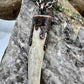 Antler Tip Necklace with Garnet Accent- Copper Electroformed