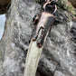 Antler Tip Necklace with Garnet Accent- Copper Electroformed