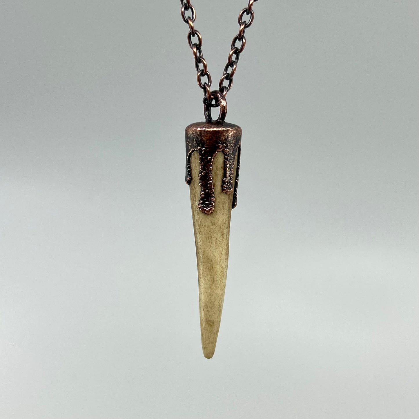 Antler Tip Necklace - Copper Electroformed