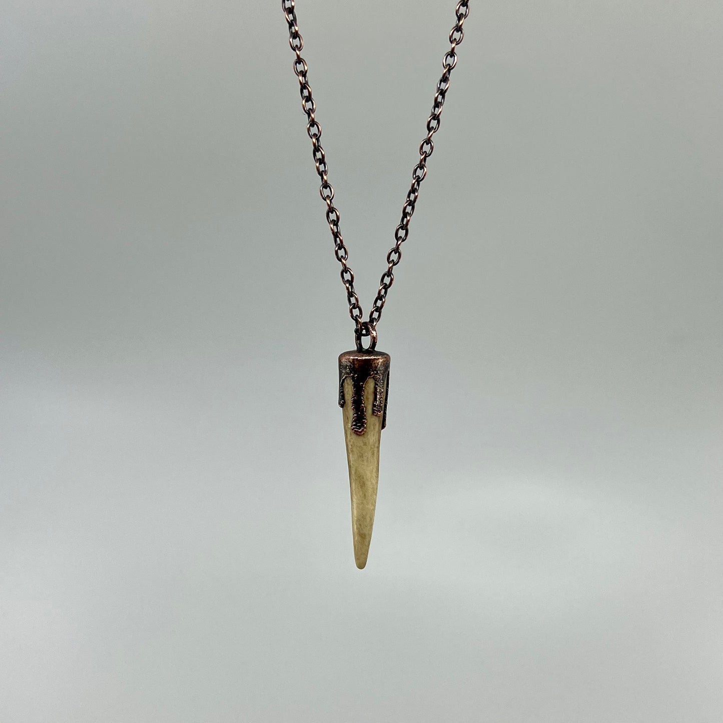 Antler Tip Necklace - Copper Electroformed