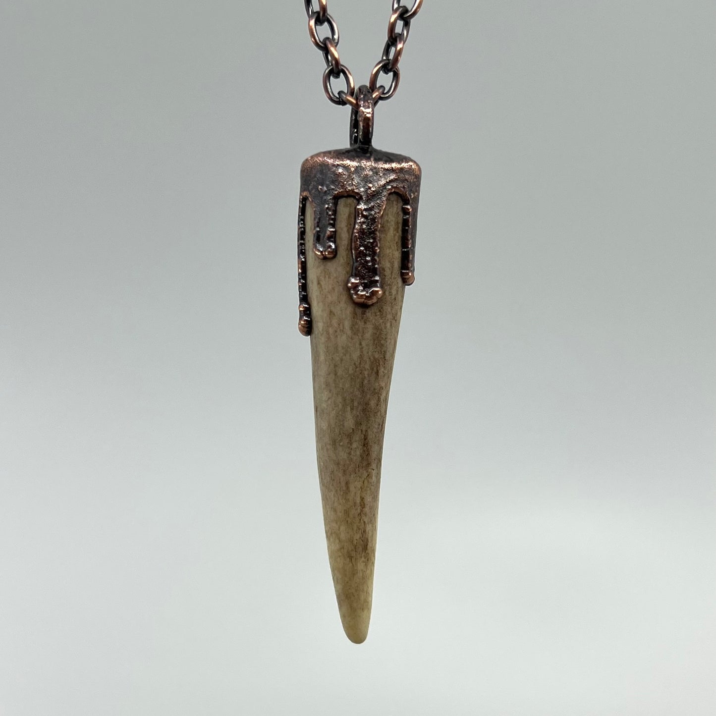 Antler Tip Necklace - Copper Electroformed