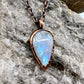 Rainbow Moonstone Necklace - Copper Electroformed