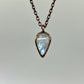 Rainbow Moonstone Necklace - Copper Electroformed