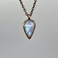 Rainbow Moonstone Necklace - Copper Electroformed