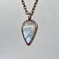 Rainbow Moonstone Necklace - Copper Electroformed