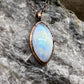 Rainbow Moonstone Necklace - Copper Electroformed