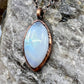 Rainbow Moonstone Necklace - Copper Electroformed