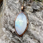 Rainbow Moonstone Necklace - Copper Electroformed