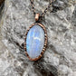 Rainbow Moonstone Necklace - Copper Electroformed