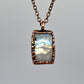 Rainbow Moonstone Necklace - Copper Electroformed