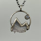 Mountains and the Moon *Silver Edition* Electroformed Necklace