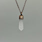 Clear Quartz Point Necklace - Copper Electroformed