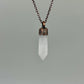 Clear Quartz Point Necklace - Copper Electroformed