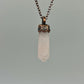 Rose Quartz Point Necklace - Copper Electroformed