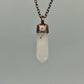 Rose Quartz Point Necklace - Copper Electroformed