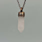 Rose Quartz Point Necklace - Copper Electroformed