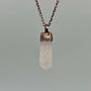 Rose Quartz Point Necklace - Copper Electroformed