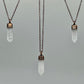 Clear Quartz Point Necklace - Copper Electroformed